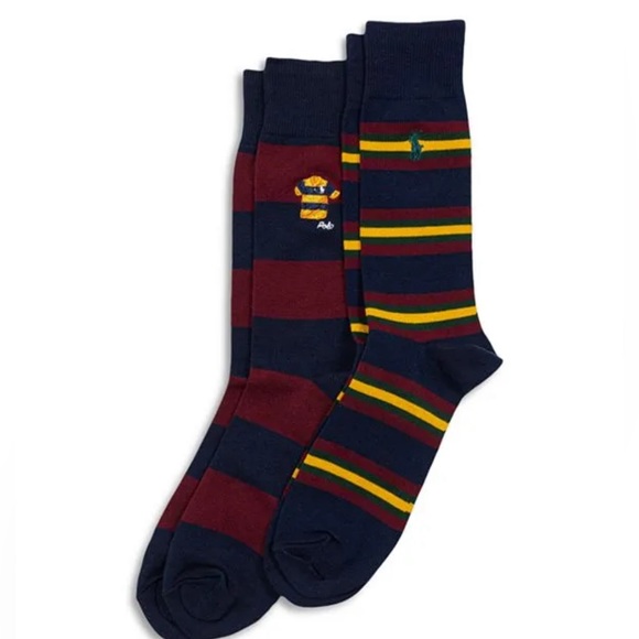 Polo Ralph Lauren Rugby-Stripe Trouser Sock 2-Pack - Picture 2 of 4
